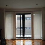 Beige Fabric vertical blinds